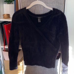 fuzzy black long sleeve